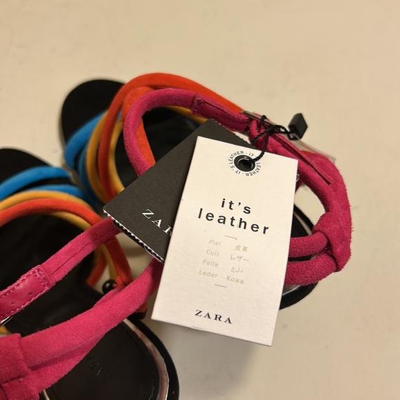 Zara Multicolor Suede Leather High
Heel Sandals - Picture 9 of 11